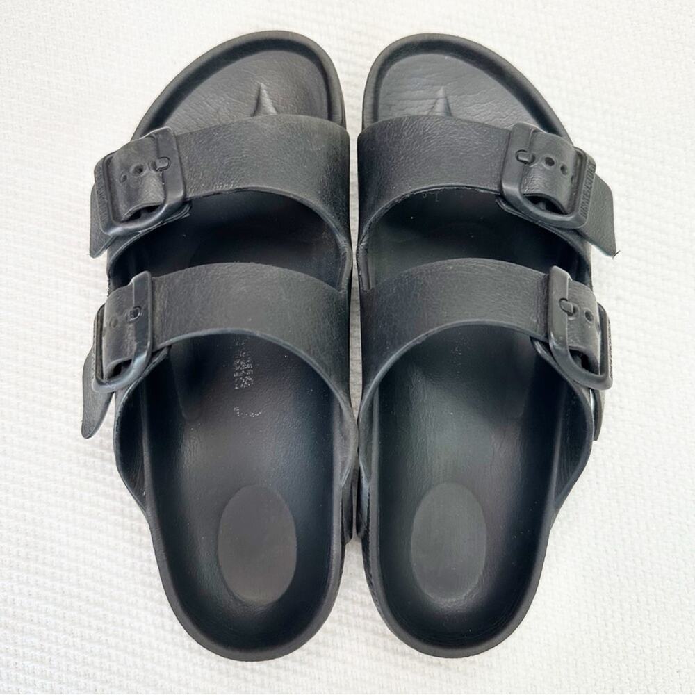 Big Kids Birkenstock Arizona EVA Black Casual Comfort Slides Sandals Size 33